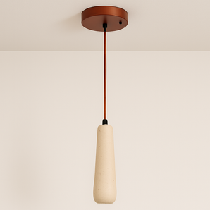 Luminária Pendente Moderno Minimalista Mármore Travertino Metal Mocci