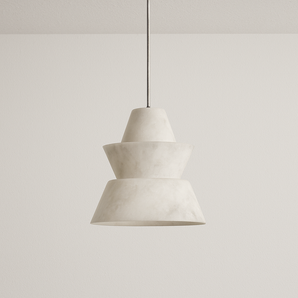 Luminária Pendente Moderna Minimalista LED Mármore Giver - Ø18x18cm / Mármore e Alumínio / Branco Quente (3000K) - ORNE™