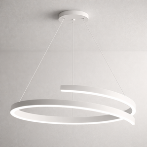 Luminária Pendente Moderno Minimalista Metal Branco LED Round