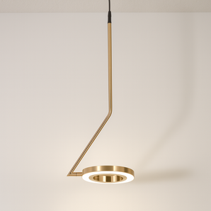 Luminária Pendente Moderno Minimalista Metal LED Aisle - Dourado - ORNE™