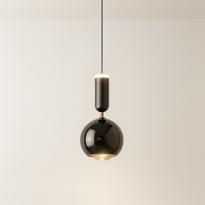 Luminária Pendente Moderna Minimalista LED Metal Acrílico Soatle - Preto / Branco Neutro (4000K) - ORNE™
