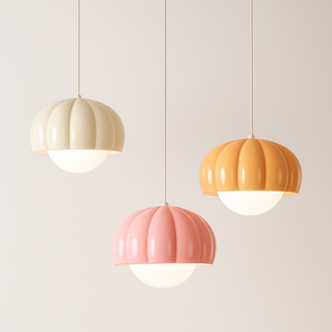 Luminária Pendente Moderno Minimalista Pumpkin - Bege - ORNE™