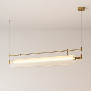 Luminária Pendente Moderno Minimalista Blake - 80cm / Dourado - ORNE™