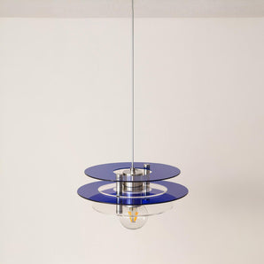 Luminária Pendente Moderno Minimalista Mondrian - Azul / Ø24cm - ORNE™