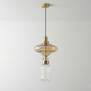 Luminária Pendente Moderno Minimalista Vidro Metal Constanta — ORNE