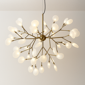Luminária Pendente Moderno Minimalista Firefly - Rose Gold / Ø50cm / Branco Quente (3000K) - ORNE™
