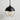Luminária Pendente Moderno Minimalista Vidro Fixe - Ø20cm / Preto e Incolor - ORNE™