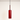Luminária Pendente Moderno Minimalista Vidro Klaus - Vermelho / Ø8cm - ORNE™