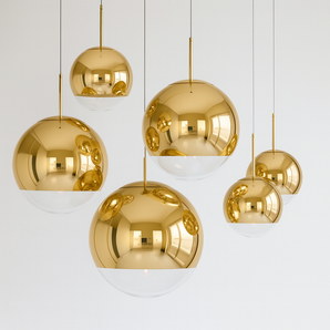 Luminária Pendente Moderno Minimalista Globo Bola Vidro Orb - Prata / Ø15cm - ORNE™