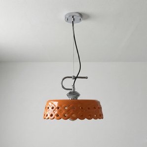 Luminária Pendente Retrô Vintage Cerâmica Metal Chatham — ORNE