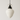 Luminária Pendente Minimalista Vidro Chamber - Ø22x38cm / Preto - ORNE™