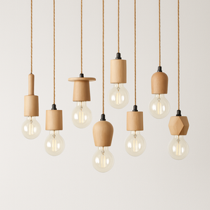 Luminária Pendente Moderno Minimalista Madeira Point - A - ORNE™
