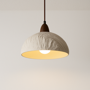 Luminária Pendente Moderna Minimalista Concreto Bayon - Branco / Branco Quente (3000K) - ORNE™