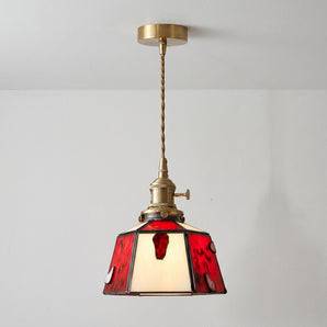 Luminária Pendente Tiffany Retrô Vintage Vidro Metal Werder — ORNE