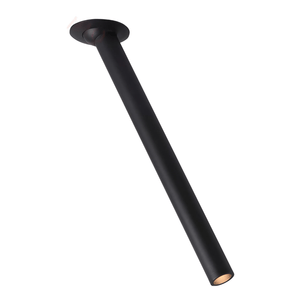 Luminária Spot Embutir Recuado Tubo Moderno Direcionável Micro Borda LED Benz - Preto / 30cm / Branco Quente (3000K) | 12W - ORNE™